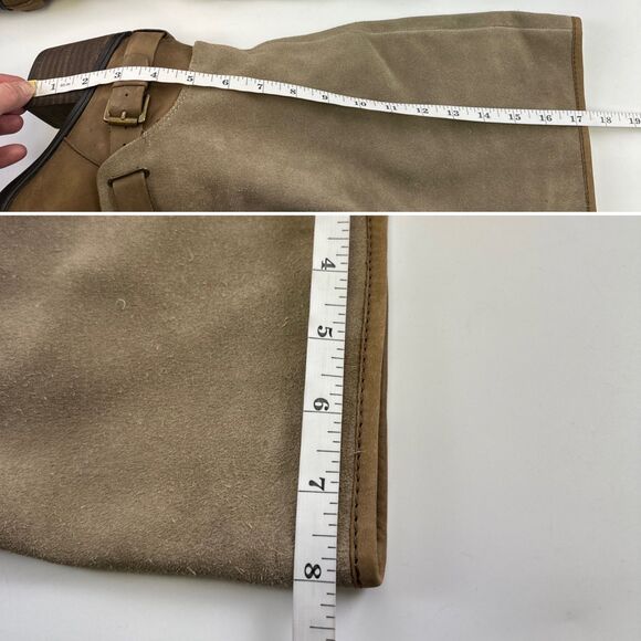 Nine West Vintage America Dorada Boots Tall Pull On Taupe Suede Leather Womens 8 - Picture 16 of 16